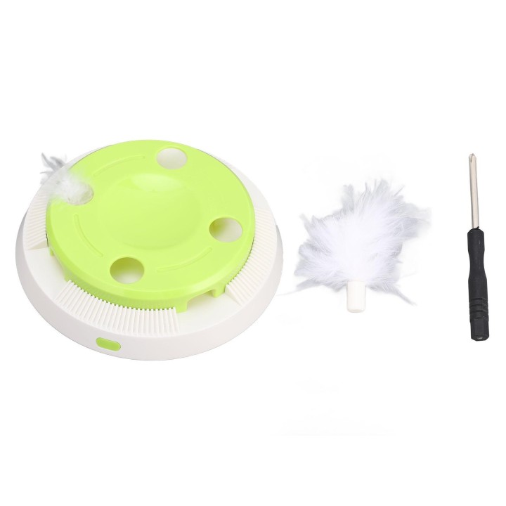 Elektrischer Katzen-Drehteller, lustiges, selbstspielendes, interaktives Spielzeug, steigert die Vitalität der Katze, neckt d