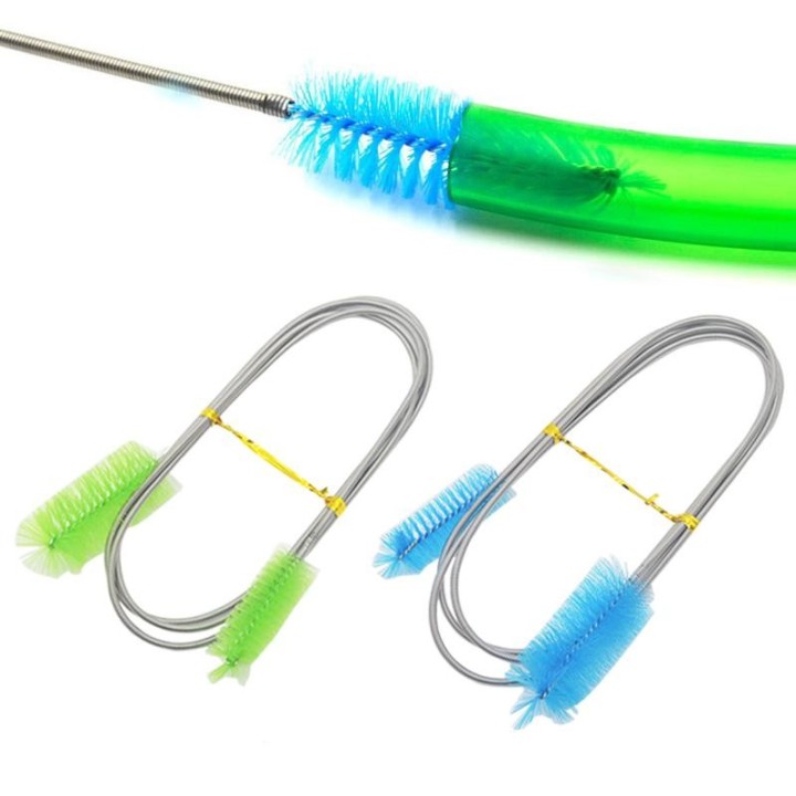 Aquarium-Reinigungsbürste für Wasserfilterpumpe, Lily Pipe, Luftschlauch, Schlauch, Edelstahl, Aquariumbürste, Wasserpumpenzu