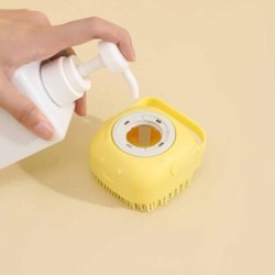 2 Stück Haustierpflege-Bademassagebürste mit Shampoo-Spender Hundebadebürste, sanfte Borsten für lang- und kurzhaarige Hunde,