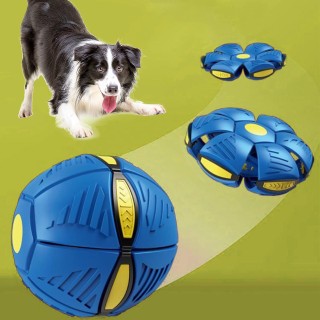 2024 Hundespielzeug Ball Spielzeug Fliegende Untertasse Ball Interaktive Outdoor-Sporttrainingsspiele Magische Verformung Fla