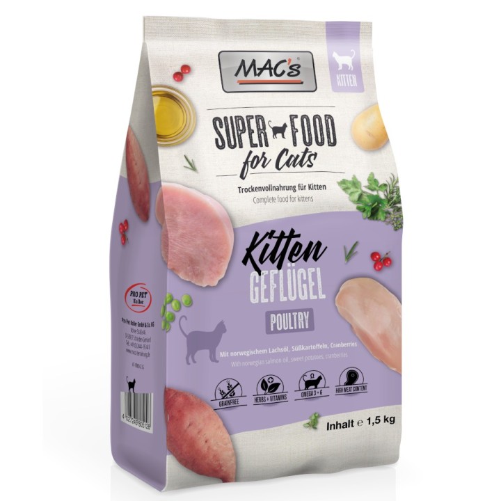 MAC's Superfood for Cats Kitten - 1,5 kg