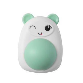 Katzenminze-Ball-Spielzeug, drehbar, Zähnereinigung, Schleifen, Langeweile-Linderung, Cartoon-Katzen-Leckball mit Deckel