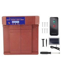 Solar Automatische Hühnerstall Tür Doppel Offene Typ Fernbedienung Timing Hühnerstall Tür für Ente messing antik