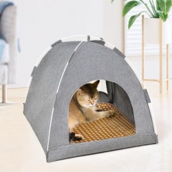 Katzenzelt, hochwertiges Katzenbett, faltbares Haustierbett, wasserdichtes Katzencampingbett, tragbares Bett M(35x35x31cm)