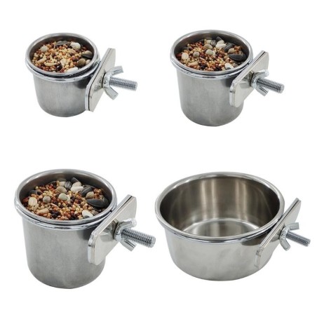Haustier Vögel Hängen Käfig Schüssel Teller Tasse Anti-umsatz Edelstahl Fütterung Lebensmittel Trinken Feeder für Sittich Lov