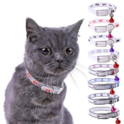 Leuchtende Halsbänder für Haustiere mit Glöckchen, die nachts leuchten, Halskette für Hunde und Katzen, leuchtender Halsring