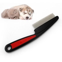 Heißer Verkauf Haustier Tier Pflege Kamm Flohkamm für Katze Hund Haustier Edelstahl Komfort Floh Haar Pflege Kamm Hund Pflege