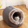 Haustierhaus für kleine Hunde und Katzen, Bett, Haus, tragbar, geschlossen, Plüsch, Haustier, Kätzchen, Nest, Winter, warm, w