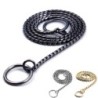 Goldene Edelstahl Schlangenkette Metall Hundekette P Kette Klein Mittel Groß Hund Haustierbedarf Hundehalsband 3.0*350mm schw
