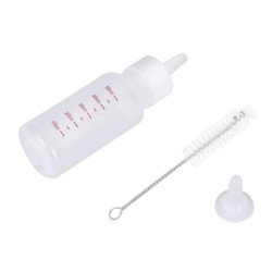 50ml Neugeborenen Haustier Kleine Hund Welpen Katze Kätzchen Milch Fütterung Flasche Milch Feeder Mit Pinsel