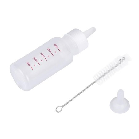 50ml Neugeborenen Haustier Kleine Hund Welpen Katze Kätzchen Milch Fütterung Flasche Milch Feeder Mit Pinsel