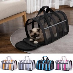 Tragetasche für Haustiere, für Ausflüge, tragbare Handtasche für Katzen und Hunde, faltbare Handtasche aus Netzgewebe für kle