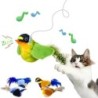 Interaktives Katzenspielzeug zum Aufhängen, quietschend, Simulation von Vogelgezwitscher, Plüsch-Vogelspielzeug, neckendes Kä