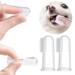 1/2 stücke Fingerzahnbürste Super Weiche Haustier Katze Hund Silicagel Bürste Mundgeruch Zahnstein Zahnpflege Werkzeug Hund K