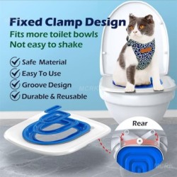 Katzentoilettentrainer, Haustiertoilettentraining, Haustiertoilettentrainingsset, kompatibel mit Toiletten aller Größen und F