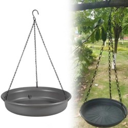 Vogelbadewanne für den Garten, zum Aufhängen, Vogelfutterstation, Kette zum Aufhängen, Trinkwasser für den Garten im Freien,