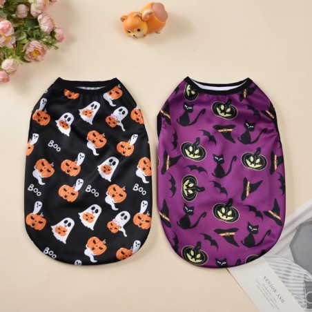 Halloween-Katzenkleidung, Haustierweste, Kostüm für kleine Hunde, Katzen, Bekleidung, Netz, Party-Anziehkleidung, lustiges Ch