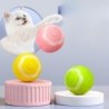 Lustiger Katzenball aus Kunststoff für Haustiere, Katzenspielzeug, elektrischer rotierender leuchtender Ball, intelligenter a