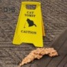 Schild mit der Aufschrift „Katzen-Erbrechen“, 10,2 cm, schwarze Silhouette mit Katzen-Erbrechen, Warnschild, Katzen-Erbrechen