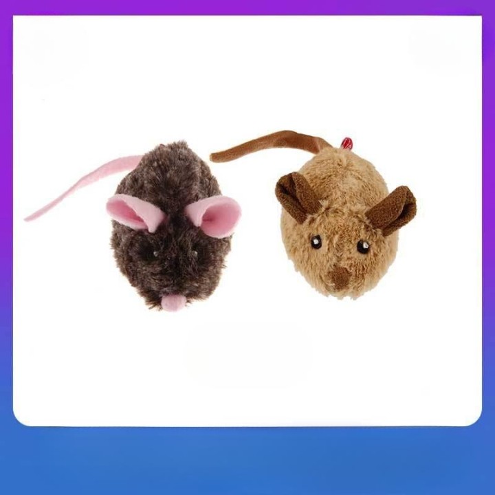 Pulley Maus Katze Plüsch Sound Katzenspielzeug Haustier Spielzeug Kätzchen Selbstvergnügen 8.5*5.4cm