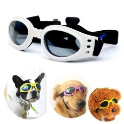 Verstellbare, gepolsterte Hunde-Sonnenbrille, zusammenklappbares Haustierzubehör für mittelgroße Hunde, Motorradbrille, Sumin