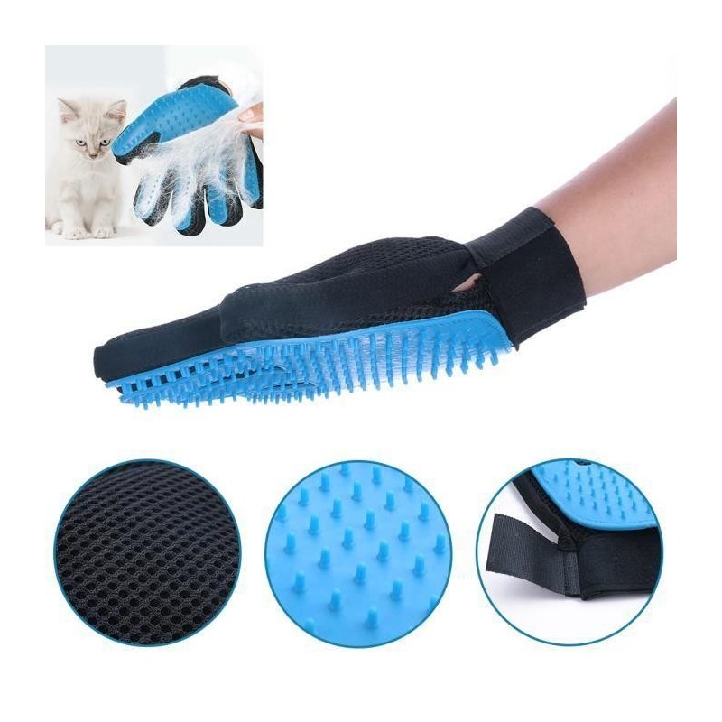 True Touch Gant Propreté und Pinceau de Massage Pour Animaux Chiens Chevaux Lapins, La Main Droite