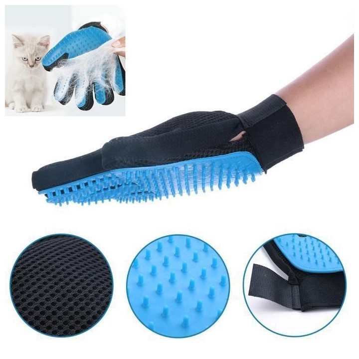 True Touch Gant Propreté und Pinceau de Massage Pour Animaux Chiens Chevaux Lapins, La Main Droite