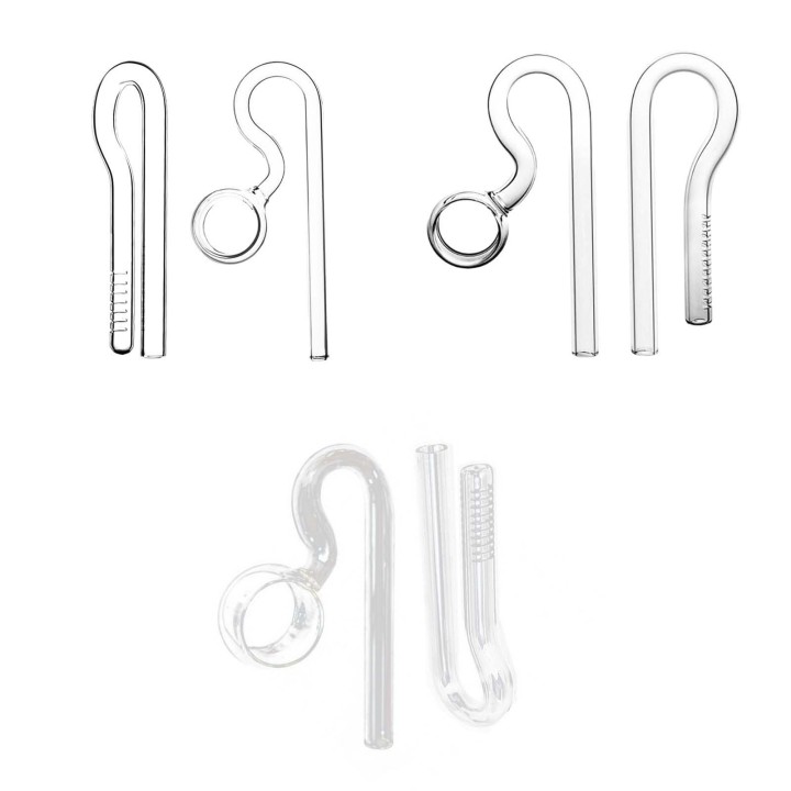 Aquarium Lily Pipe Zufluss-Abfluss-Wasseroberflächen-Skimming-Filter 10/13/17 mm Transparent Leicht zu reinigender Glas-Lily-