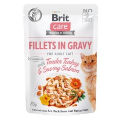 BRIT Care Fillets in gravy Tender Turkey & Savory Salmon 24 x 85 g