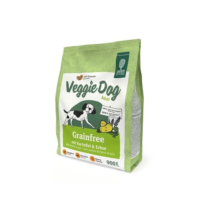 GREEN PETFOOD VeggieDog Grainfree mit Kartoffeln und Erbsen 900g