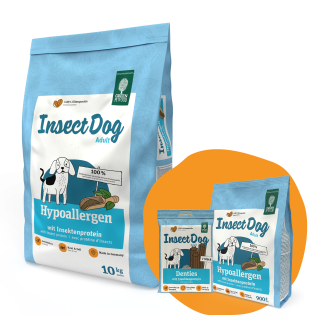GREEN PETFOOD InsectDog Hypoallergen 10kg + 900g & Denties GRATIS