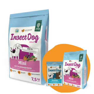 GREEN PETFOOD InsectDog Mini 7,5 kg + 900g & Denties GRATIS !
