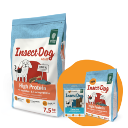 GREEN PETFOOD InsectDog High Protein 7,5kg + 900g & Denties GRATIS