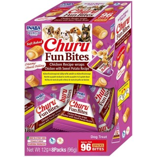 INABA Dog Churu Fun Bites Chicken with Sweet Potato 8x12g