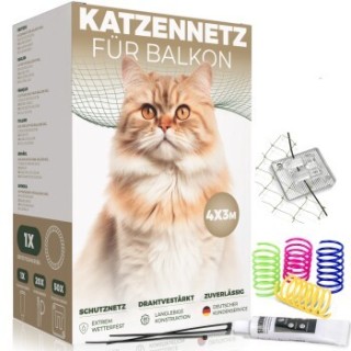 WOOWOOD WOOWOOD Katzennetz Balkon ohne Bohren