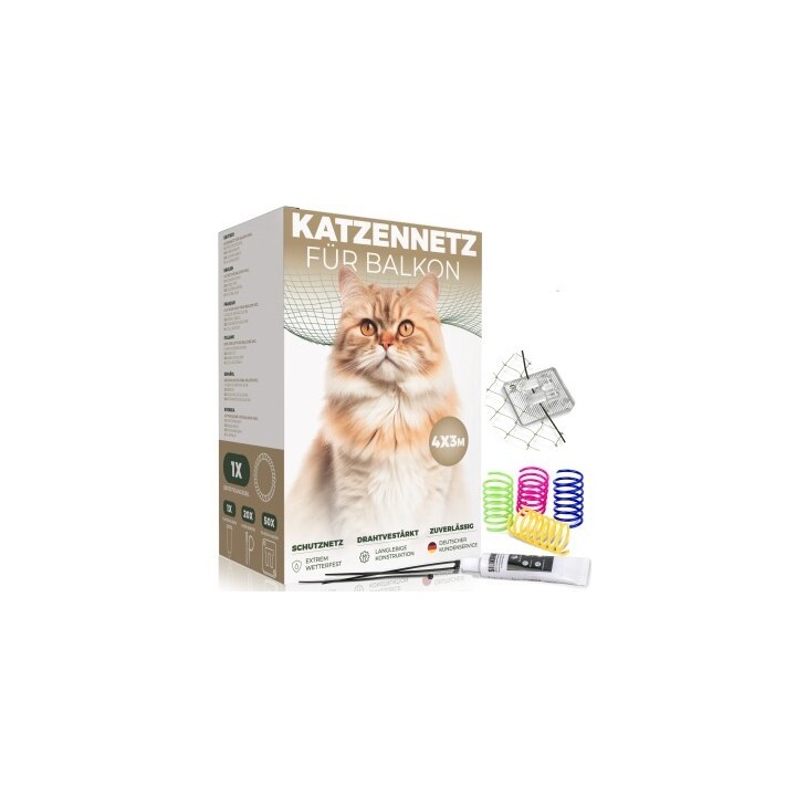 WOOWOOD WOOWOOD Katzennetz Balkon ohne Bohren