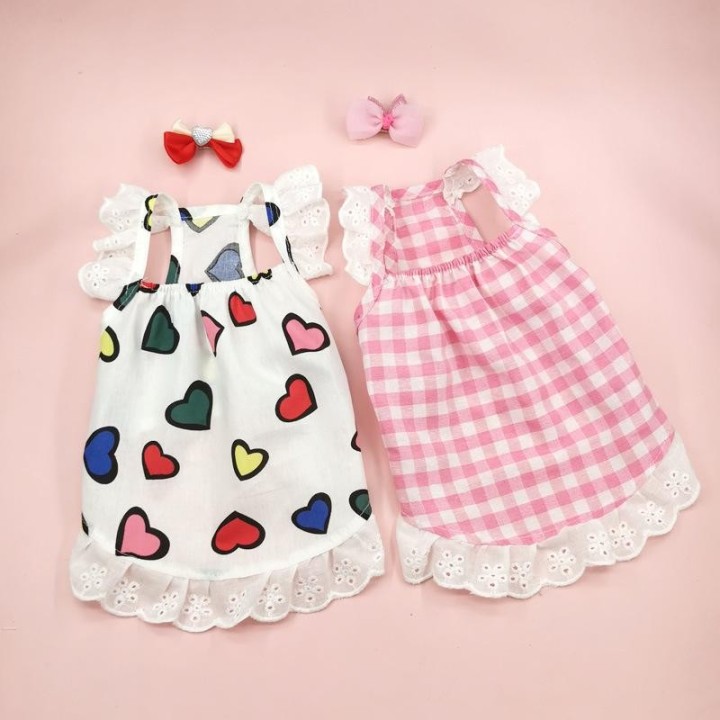 Sommer Dünne Hund Kleine Hund Spitze Kleidung Bichon Bär Pomadedie Yorkshire VIP Katze Liebe Kleidung XS