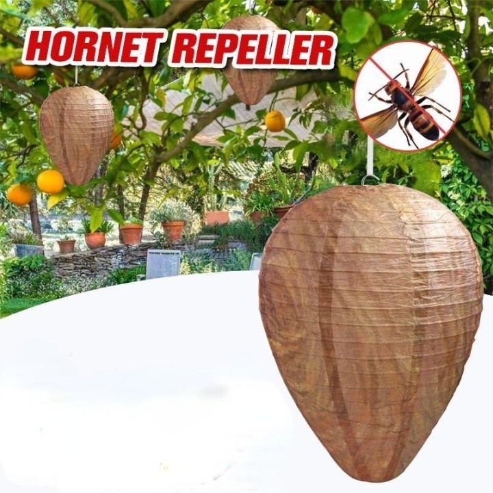1 Stück Wespennest-Köder, natürlicher Wespenschutz, hängende Wespenabschreckungsjacken, Hornissen-Fake-Wespennest, Bienennest