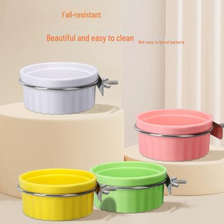 Papageienfutter- und Wasserset: Fallsicherer Vogelfutterspender, Futternapf mit großem Fassungsvermögen, Schüssel und Becher