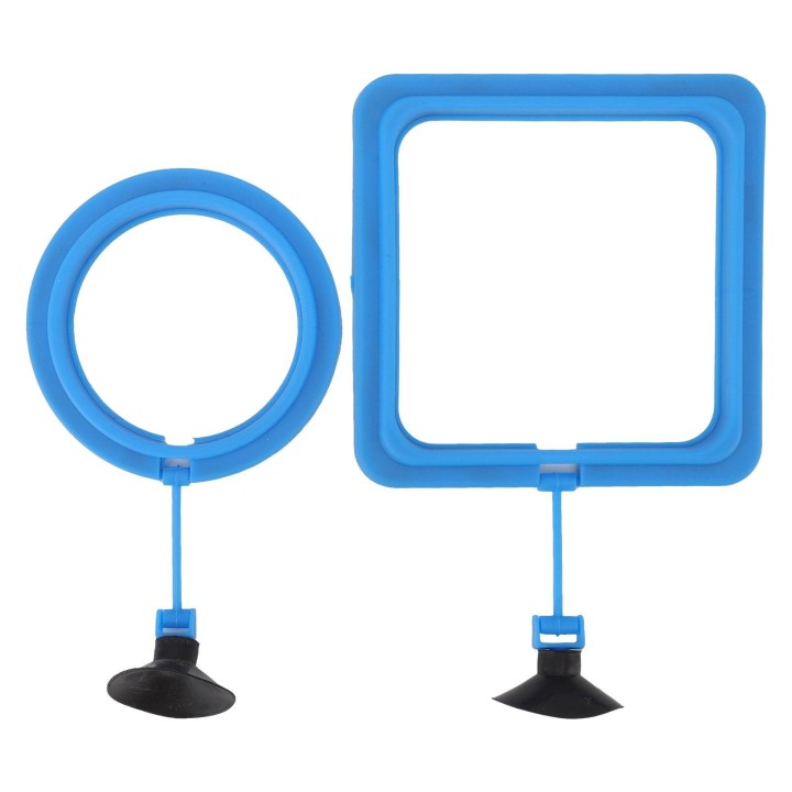 Fischfütterungsring, sicherer schwimmender Futterspender für Aquarienfische mit starkem Saugnapf für Aquarien