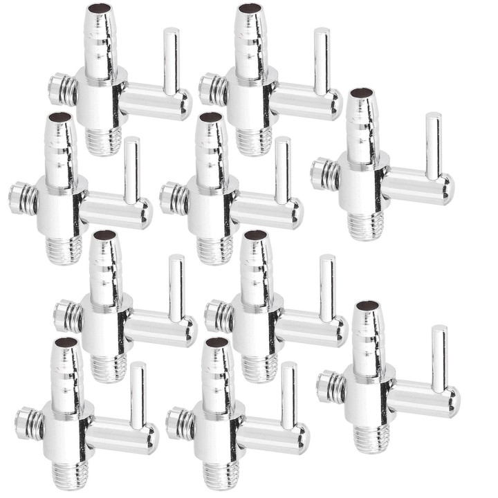 10PCS Edelstahl Aquarium Sauerstoff Pumpe Air Volumen Fluss Einstellung Ventil Überprüfen Einzigen Offenen mit