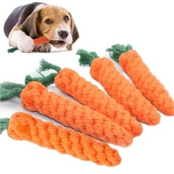 1 STÜCKE Haustier Zähneknirschen Spielzeug Weben Karotte Baumwolle Seil Haustier Kauen Spielzeug Zähne Reinigung Hund Molaren