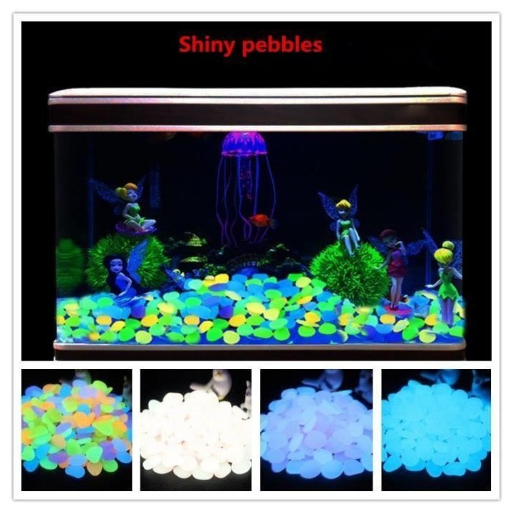 Fluoreszierende Pier-Galerien, 100 Stück, für die Dekoration Ihres Aquariums. Dunkelviolett