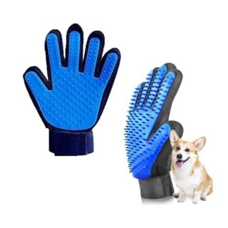 Gant de Nettoyage pour Animaux de Compagnie, Gant de Brosse Chien, Chat Toilettage Massage, pour Enlever Les Poils (Blau)