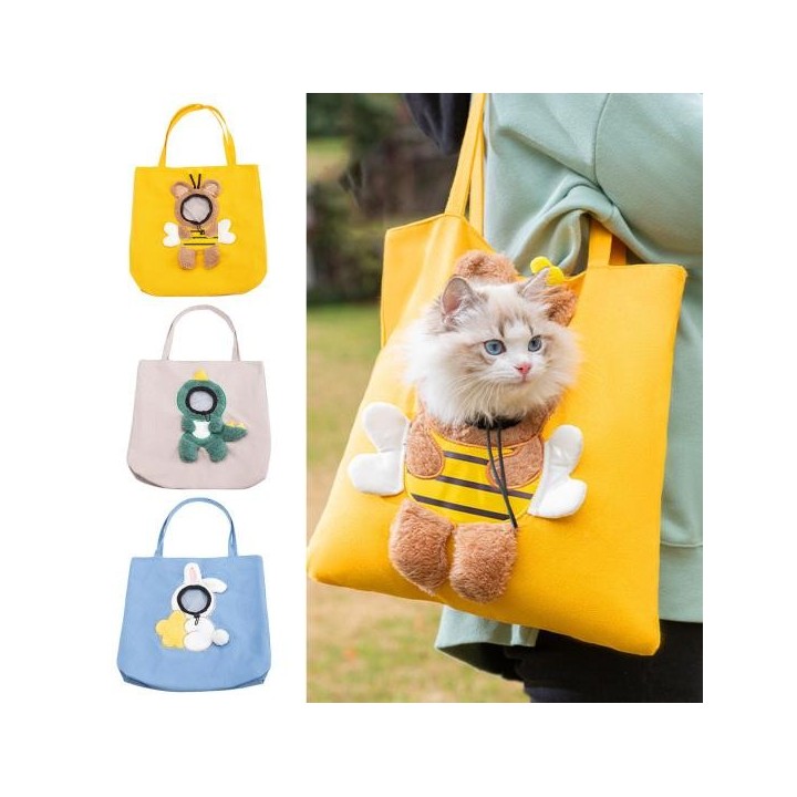 Extra weich, atmungsaktiv, bezaubernd, große Kapazität, verstellbar, ausbruchsicher, tragbar, süßes, bienenförmiges Haustier-