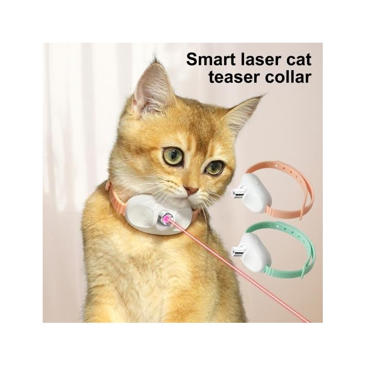 Tragbares automatisches Katzenspielzeug mit Lichtpunkt, elektrisches Kätzchenhalsbandspielzeug, wiederaufladbares interaktive