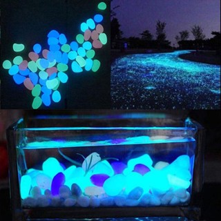 10 Stücke Glow In The Dark Kieselsteine Künstliche Stein Gehweg Aquarium Fisch Tank Dekor ADM 10pcs rosa