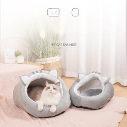 Katzennest Winter Warme Hausschuhe Nest Halbgeschlossenes Haustiernest Hundehütte Kleines Hundekatzenhaus Nestmatte Heimtierb