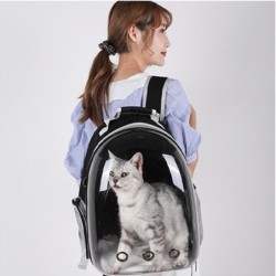Katzentragetaschen, Haustierträger, kleiner Hunde- und Katzenrucksack, atmungsaktiv, für Reisen, Raumkapselkäfig, Haustiertra