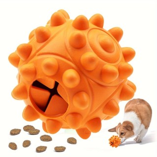 Kauspielzeug für Hunde, langsamer Futterspender, Leckerli-Spender, interaktives Spielzeug, Naturkautschukspielzeug zur Zahnre